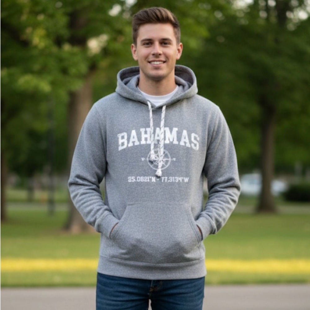 Vineyard‎ Crew Men's Bahamas Classic Gray Hoodie size L Preowned